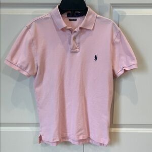Ralph Lauren Men's Custom Slim Fit Light Pink Polo Shirt, Size Small